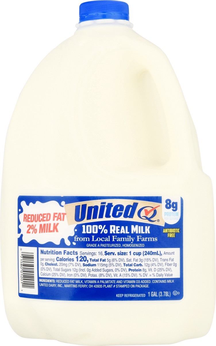 slide 9 of 9, UnitedQ 2% Reduced Fat Milk 1 gal, 1 gal