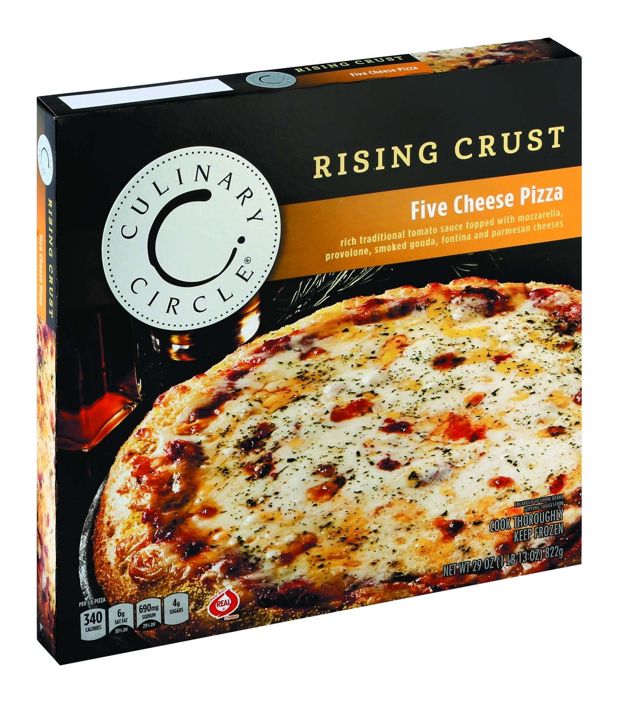 slide 1 of 1, Culinary Circle Rising Crust Five Cheese Pizza, 29 oz