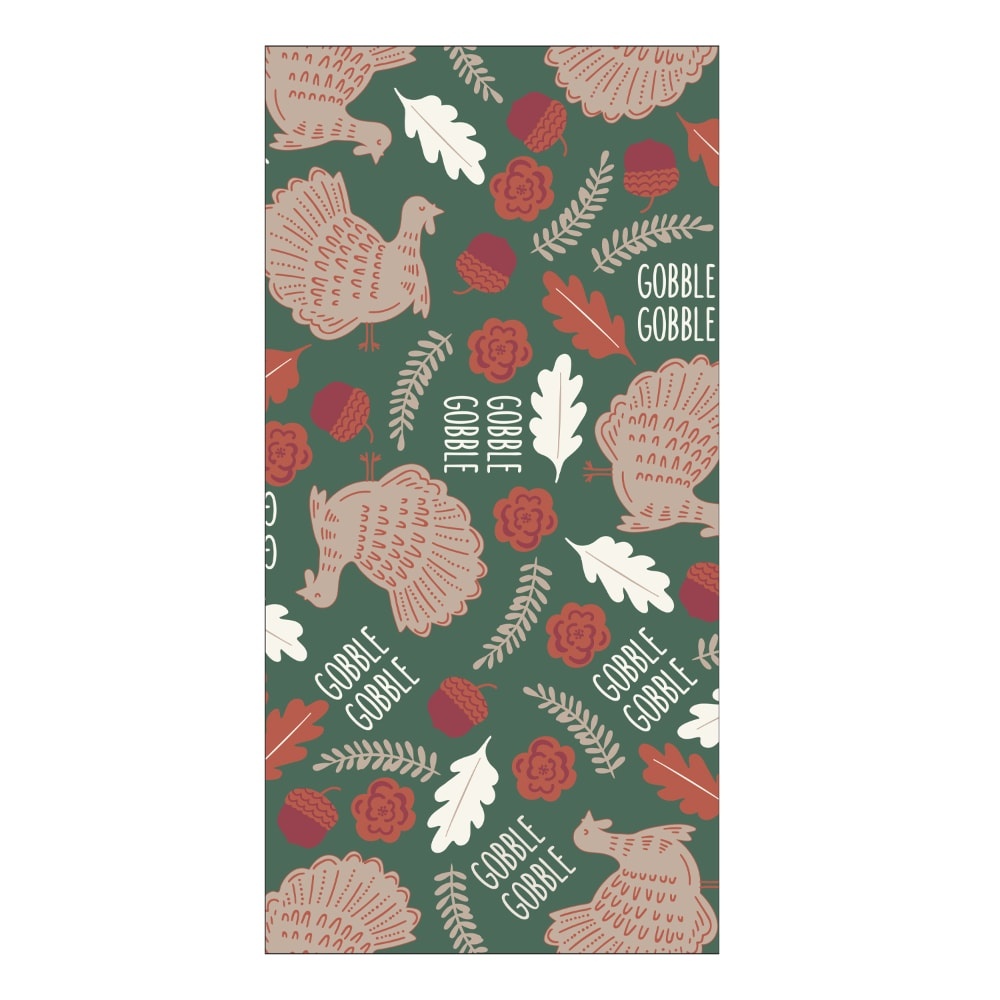 slide 1 of 1, Holiday Home Gobble Print Dual Kitchen Towel, 1 ct