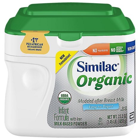 slide 1 of 1, Similac Organic Powder, 20.6 oz