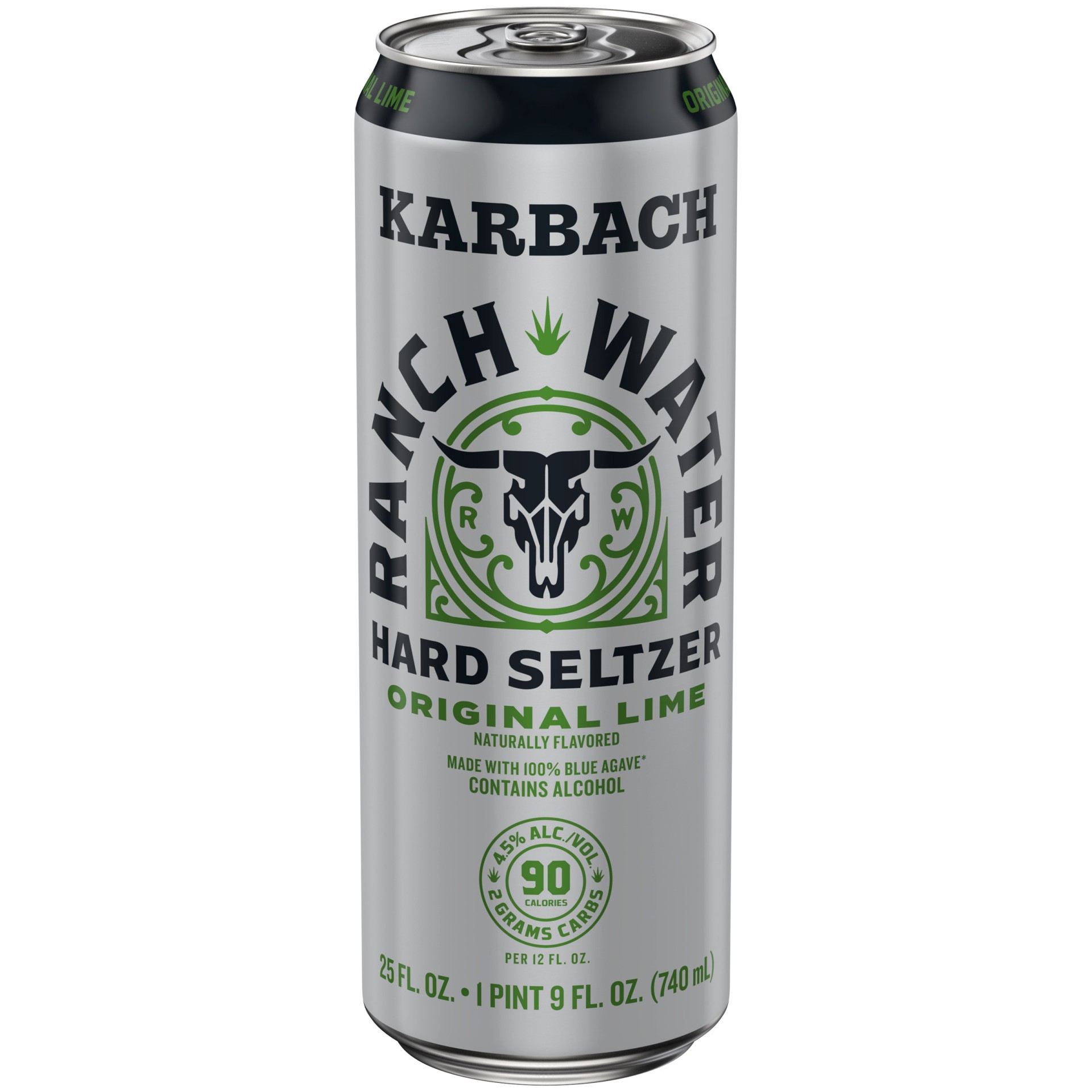 slide 1 of 2, Karbach Brewing Co. Ranch Water Hard Seltzer Original Lime 25 fl oz Single Can, 25 fl oz
