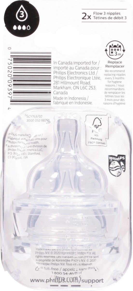 slide 6 of 9, Philips Avent 3 Months+ Anti-Colic Baby Bottle Nipple 2 ea, 2 ct