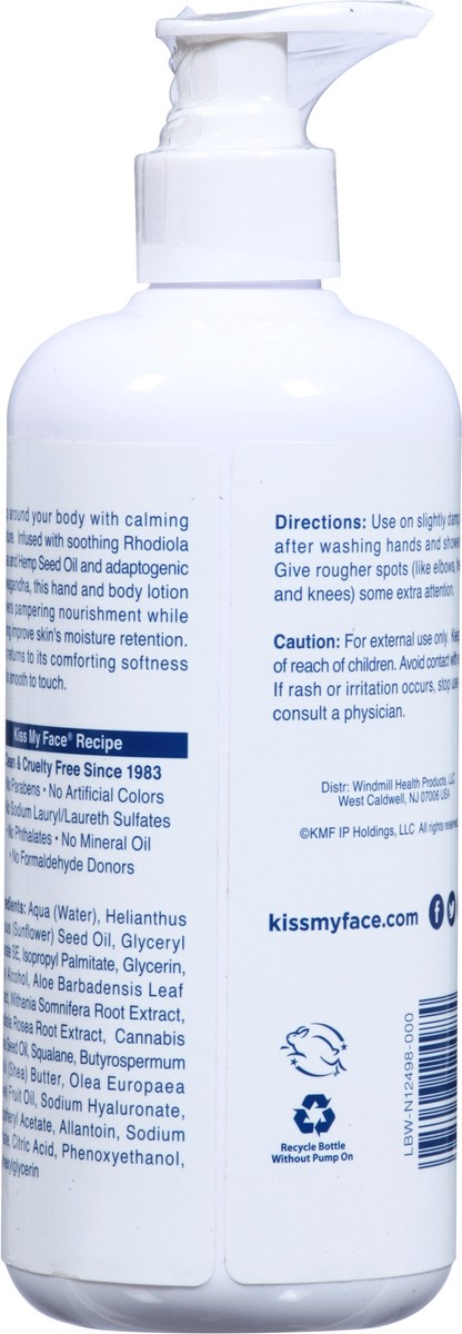 slide 7 of 9, Kiss My Face De-Stress Fragrance Free Hand & Body Lotion 16 fl oz, 1 ct