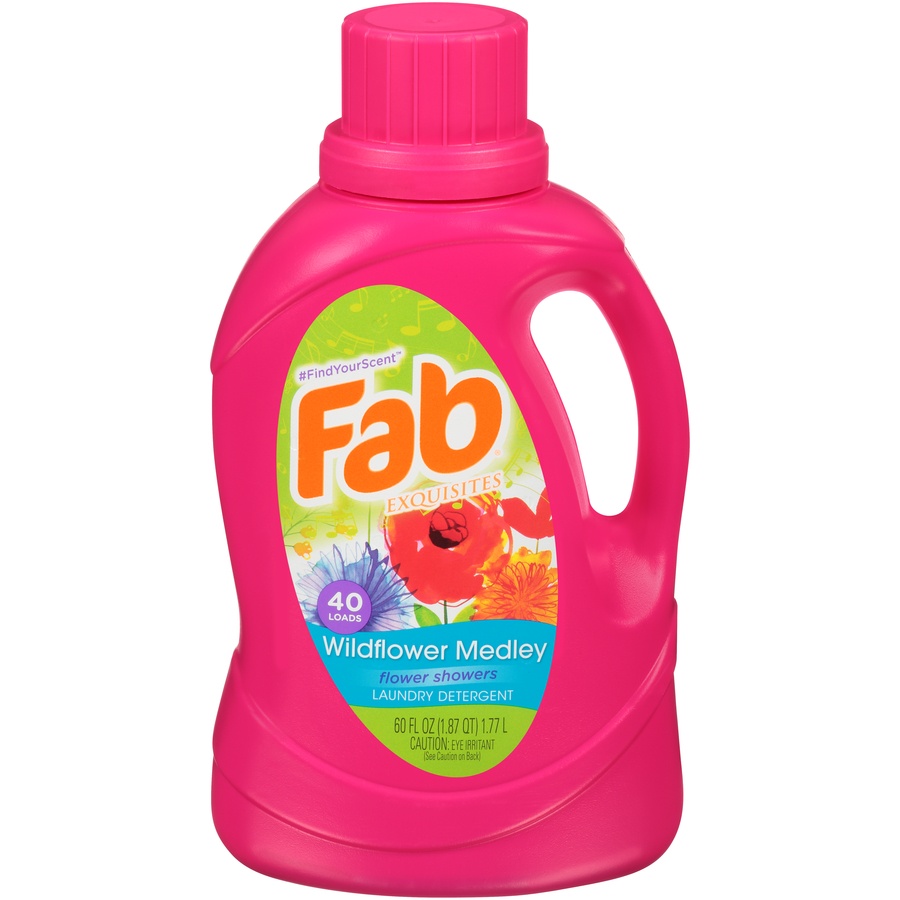 slide 1 of 6, Fab Detergent Wild Flower 60Oz, 60 oz