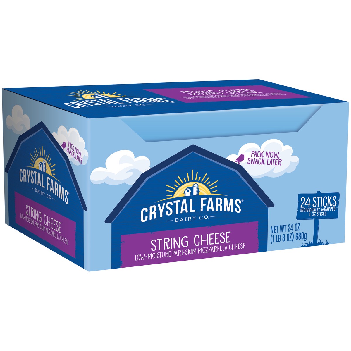 slide 1 of 4, Crystal Farms Cheese, 1.5 lb