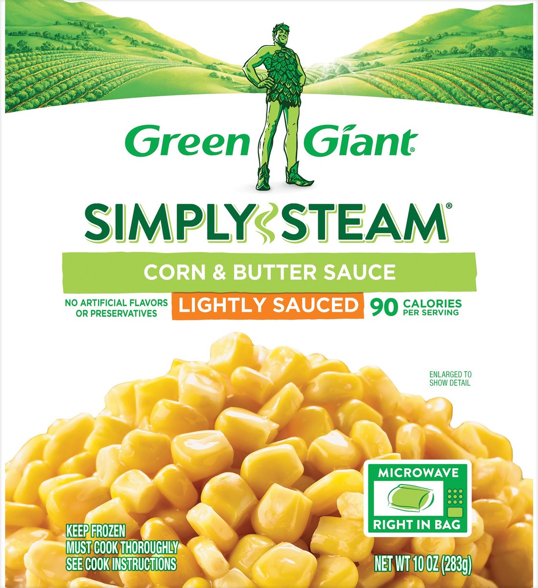 slide 3 of 8, Green Giant Simply Steam™ Lightly Sauced Corn & Butter Sauce 10 oz. Bag, 10 oz