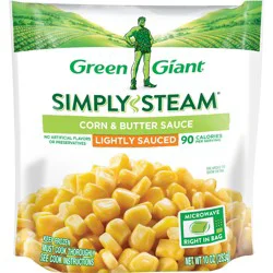 Green Giant Simply Steam Sauced Veggies, Corn & Butter Sauce, 10 oz (Frozen)