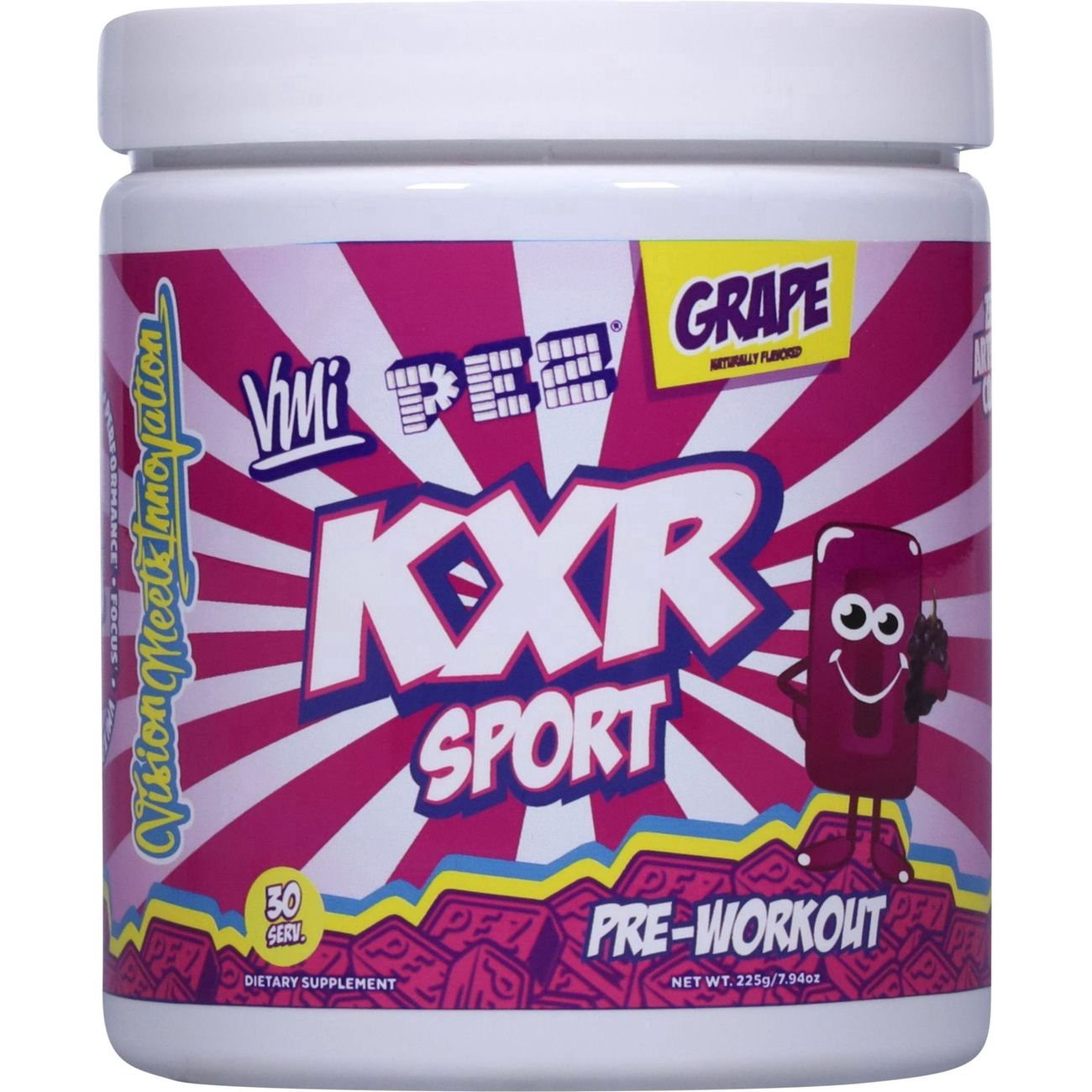 slide 1 of 1, Vmi KXR Sports Pez Grape Pre-Workout 7.94 oz, 7.94 oz