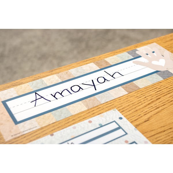 slide 2 of 3, Teacher Created Resources Flat Name Plates, 3-1/2"" x 11-1/2"", Everyone is Welcome, Pack Of 36 Name Plates, 36 ct