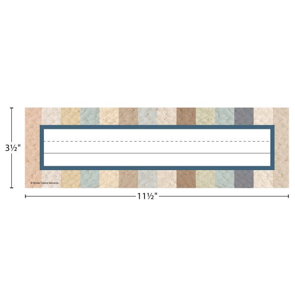 slide 3 of 3, Teacher Created Resources Flat Name Plates, 3-1/2"" x 11-1/2"", Everyone is Welcome, Pack Of 36 Name Plates, 36 ct