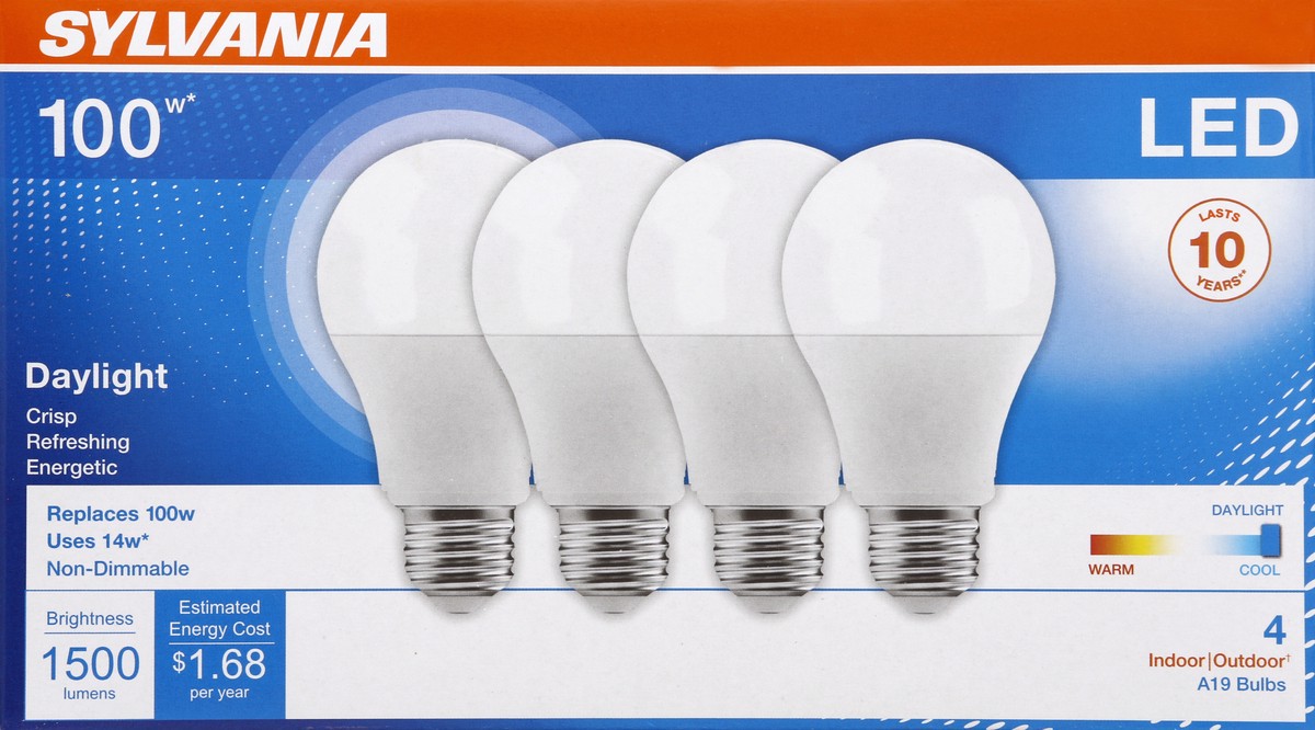 slide 1 of 5, Sylvania Light Bulbs 4 ea, 4 ct