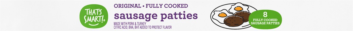 slide 5 of 14, That's Smart! Fully Cooked Original Sausage Patties 6.4 oz, 6.4 oz