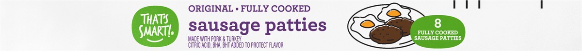 slide 8 of 14, That's Smart! Fully Cooked Original Sausage Patties 6.4 oz, 6.4 oz