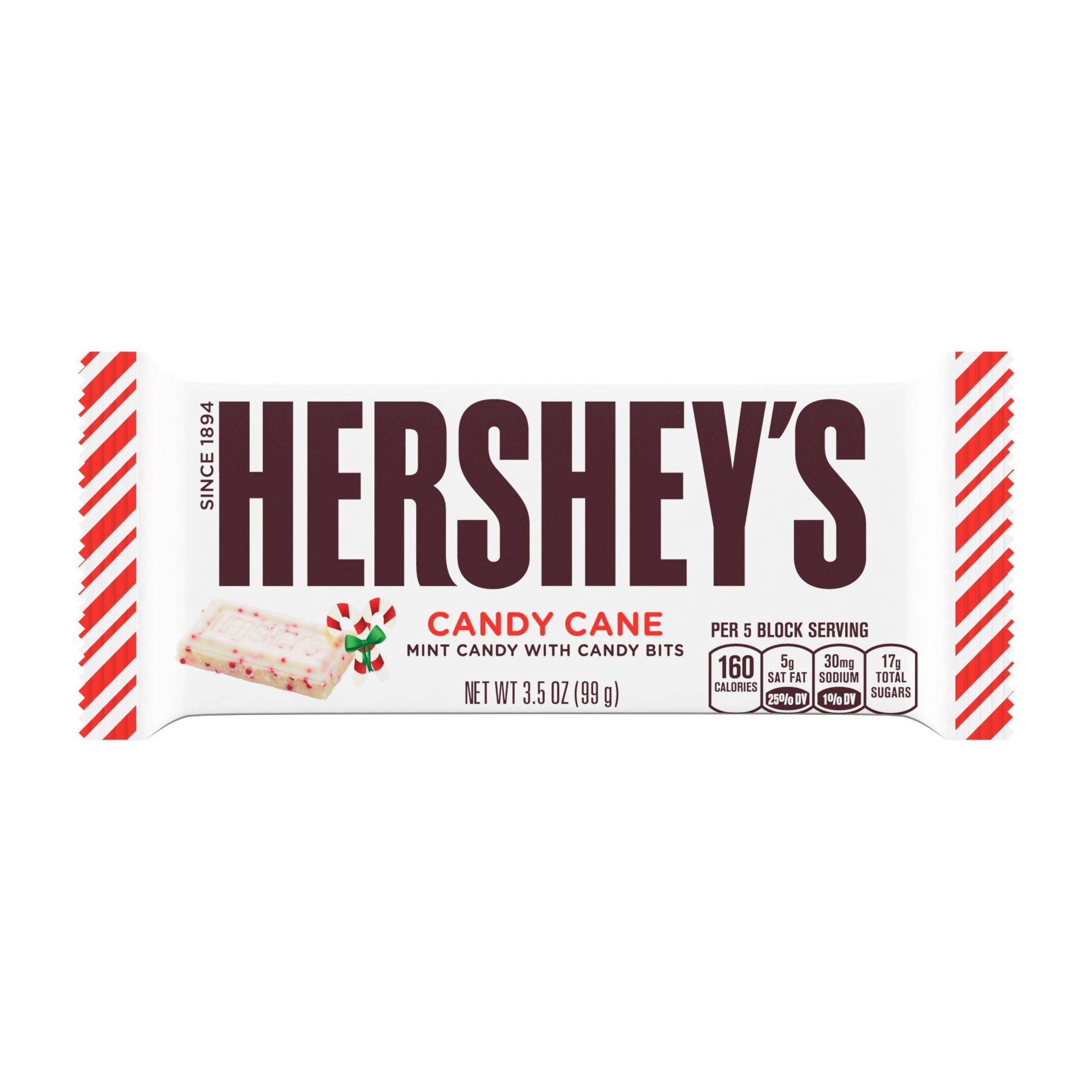 slide 1 of 5, Hershey's Holiday Candy Cane Candy Bar, 3.5 oz