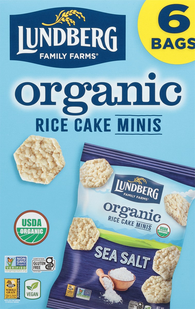 slide 12 of 13, Lundberg Family Farms Organic Sea Salt Rice Cake Minis 6 - 1 oz Bags, 6 ct