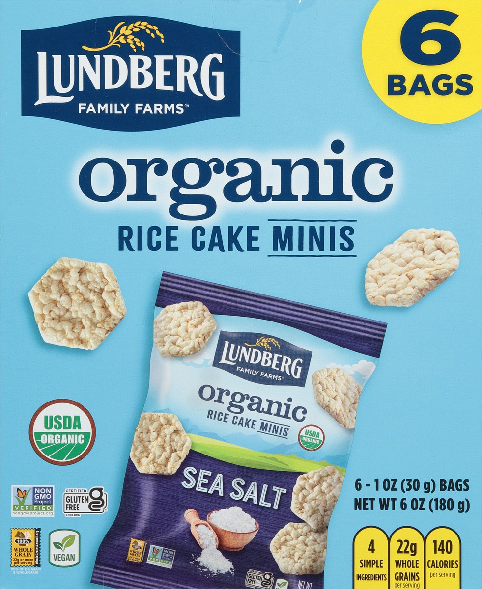 slide 2 of 13, Lundberg Family Farms Organic Sea Salt Rice Cake Minis 6 - 1 oz Bags, 6 ct