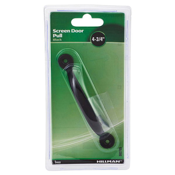 slide 1 of 1, Hillman Screen Door Pull Black, 4-3/4, 1 ct