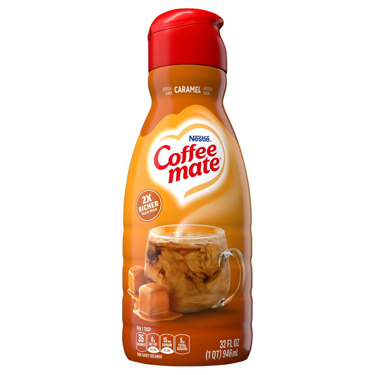 slide 1 of 7, Coffee mate Caramel Liquid Coffee Creamer, 32 oz