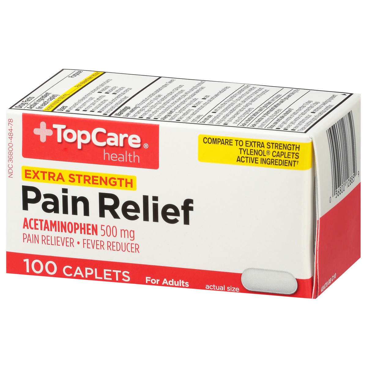 slide 3 of 9, Topcare Asprin Non Xs Pain Relief, 100 ct