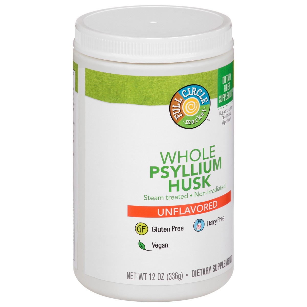 slide 7 of 9, Full Circle Market Whole Unflavored Psyllium Husk 12 oz, 12 oz