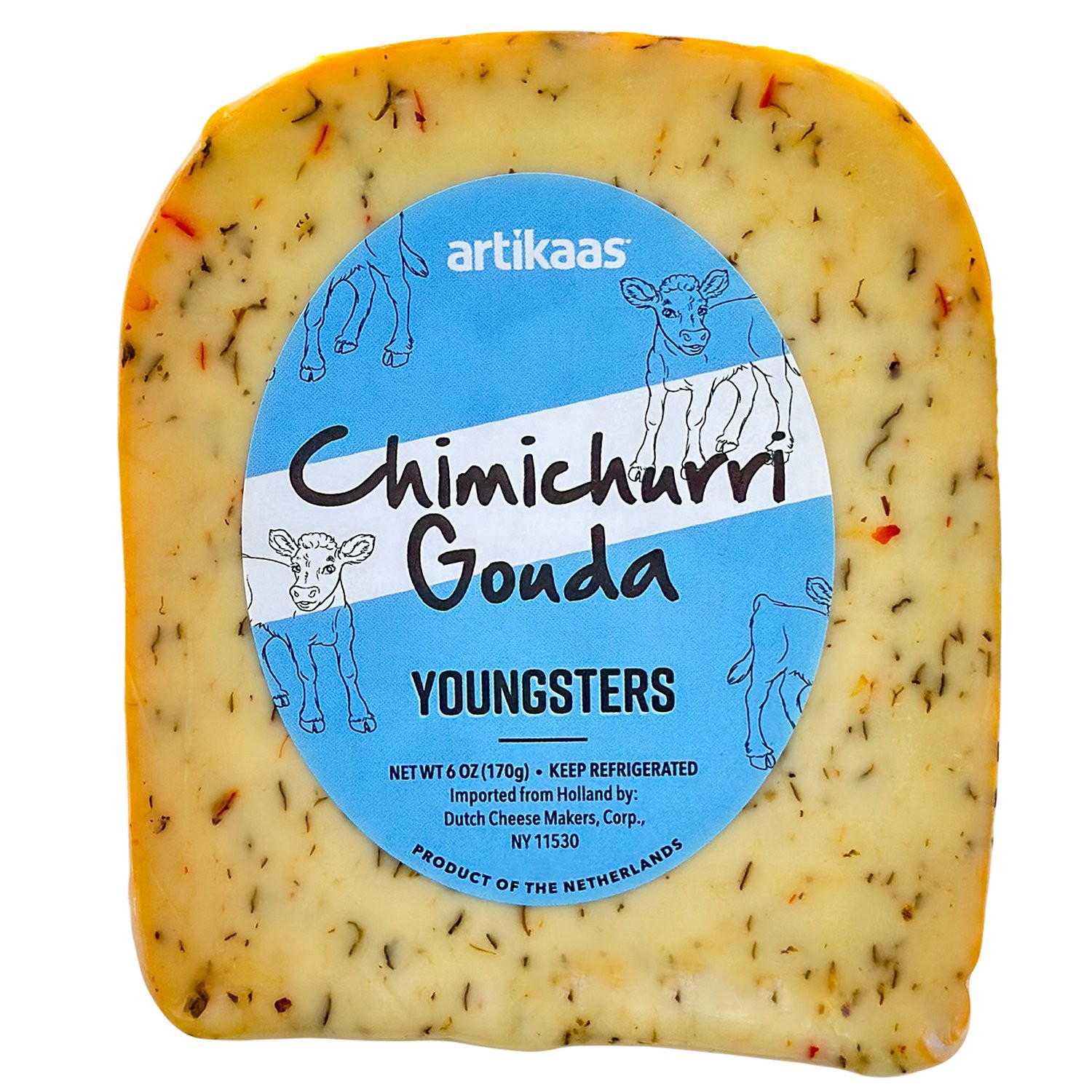 slide 1 of 1, artikaas Chimichurri Gouda Youngsters Cheese, 6 oz