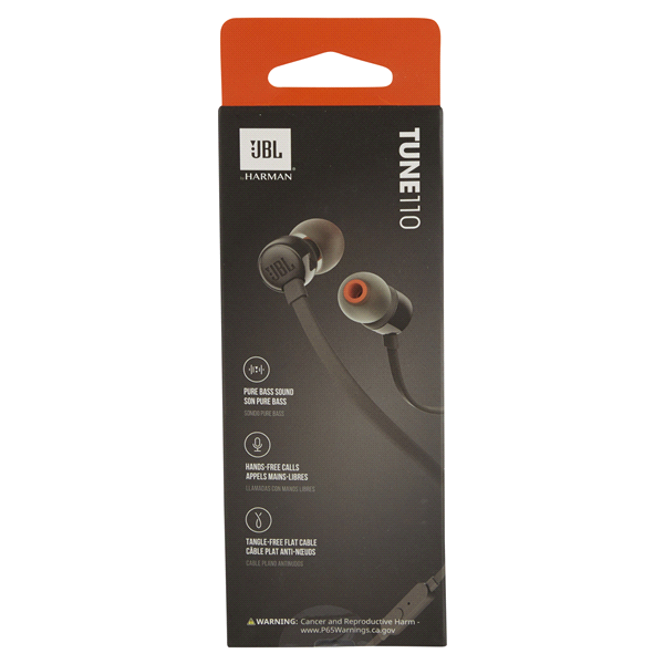 slide 3 of 5, JBL Black Tune 110 Wired Earbuds, 1 ct