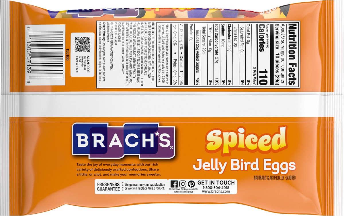 slide 2 of 13, BRACH'S 07139 155100 Spiced Jelly Bird Eggs LDB 3d 9oz No-PMT, 9 oz