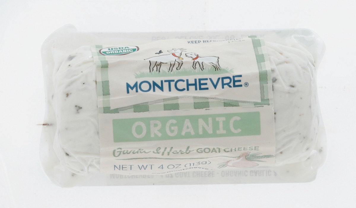 slide 6 of 7, Montchevre Organic Garlic & Herb Goat Cheese 4 oz, 4 oz