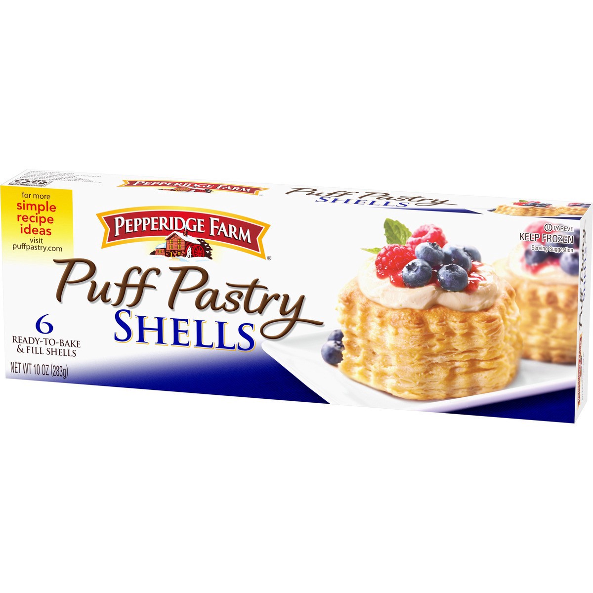 slide 3 of 9, Pepperidge Farm Puff Pastry Shells Frozen, 6-Count, 10 oz. Box, 10 oz