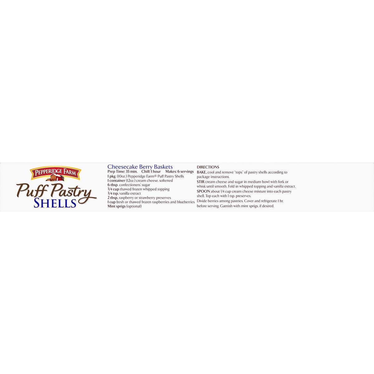 slide 5 of 9, Pepperidge Farm Puff Pastry Shells Frozen, 6-Count, 10 oz. Box, 10 oz