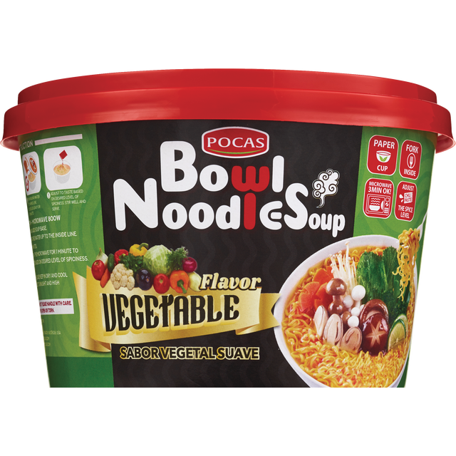 slide 1 of 1, Pocas Bowl Noodle Vegetable, 3.17 oz