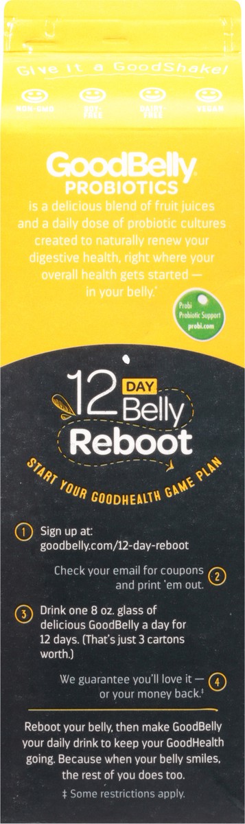 slide 3 of 9, GoodBelly Probiotics Mango Juice Drink 1 qt Carton, 1 qt