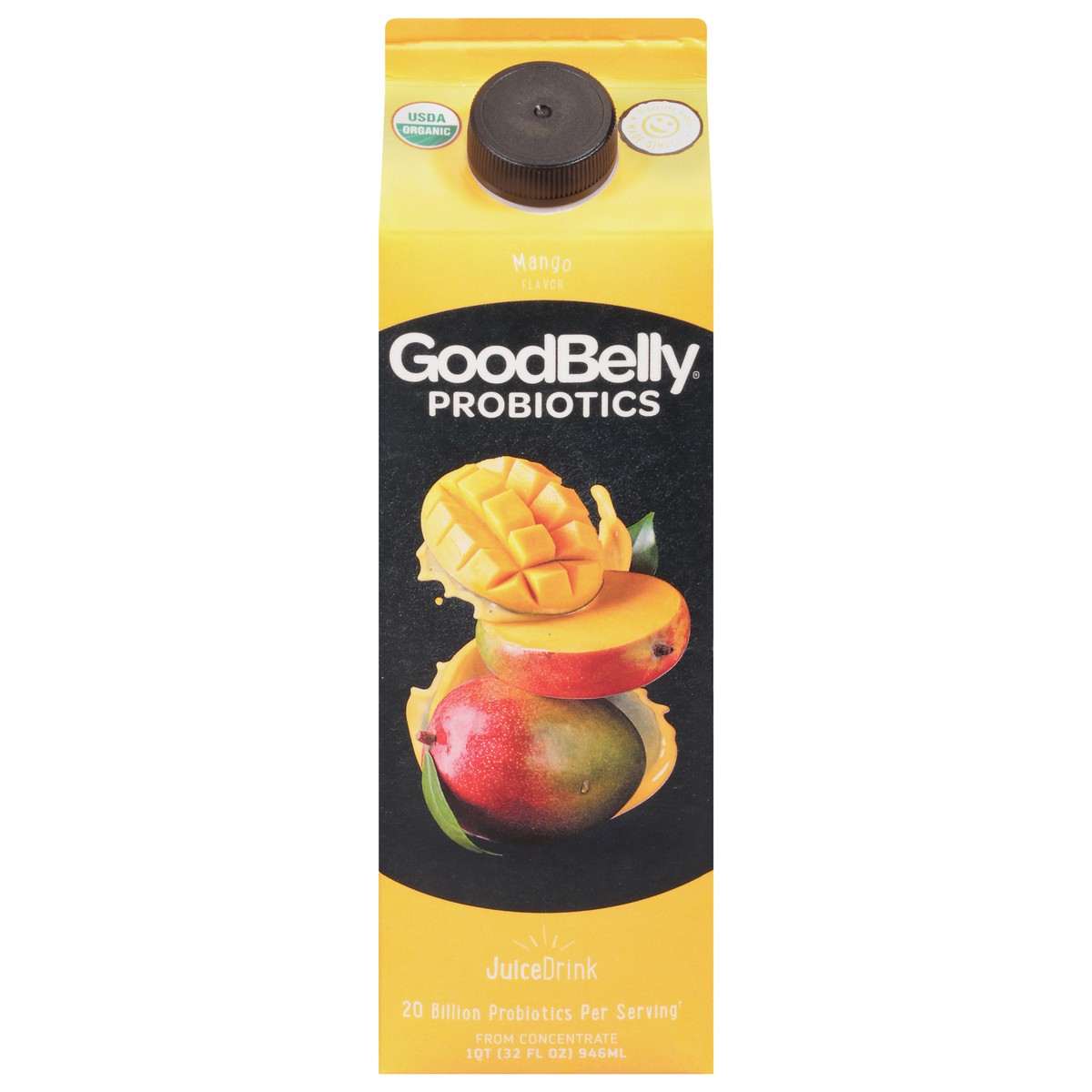 slide 1 of 9, GoodBelly Probiotics Mango Juice Drink 1 qt Carton, 1 qt