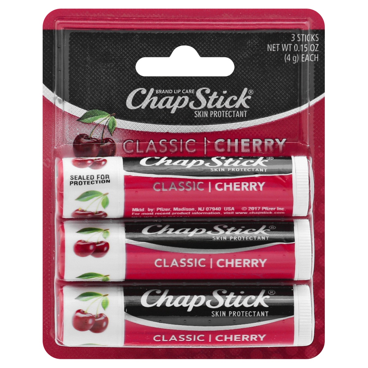 slide 1 of 5, ChapStick Classic Cherry Lip Balm, 1 Ct, 1 ct