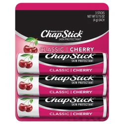 ChapStick Classic Cherry Skin Protectant 3 - 0.15 oz Sticks