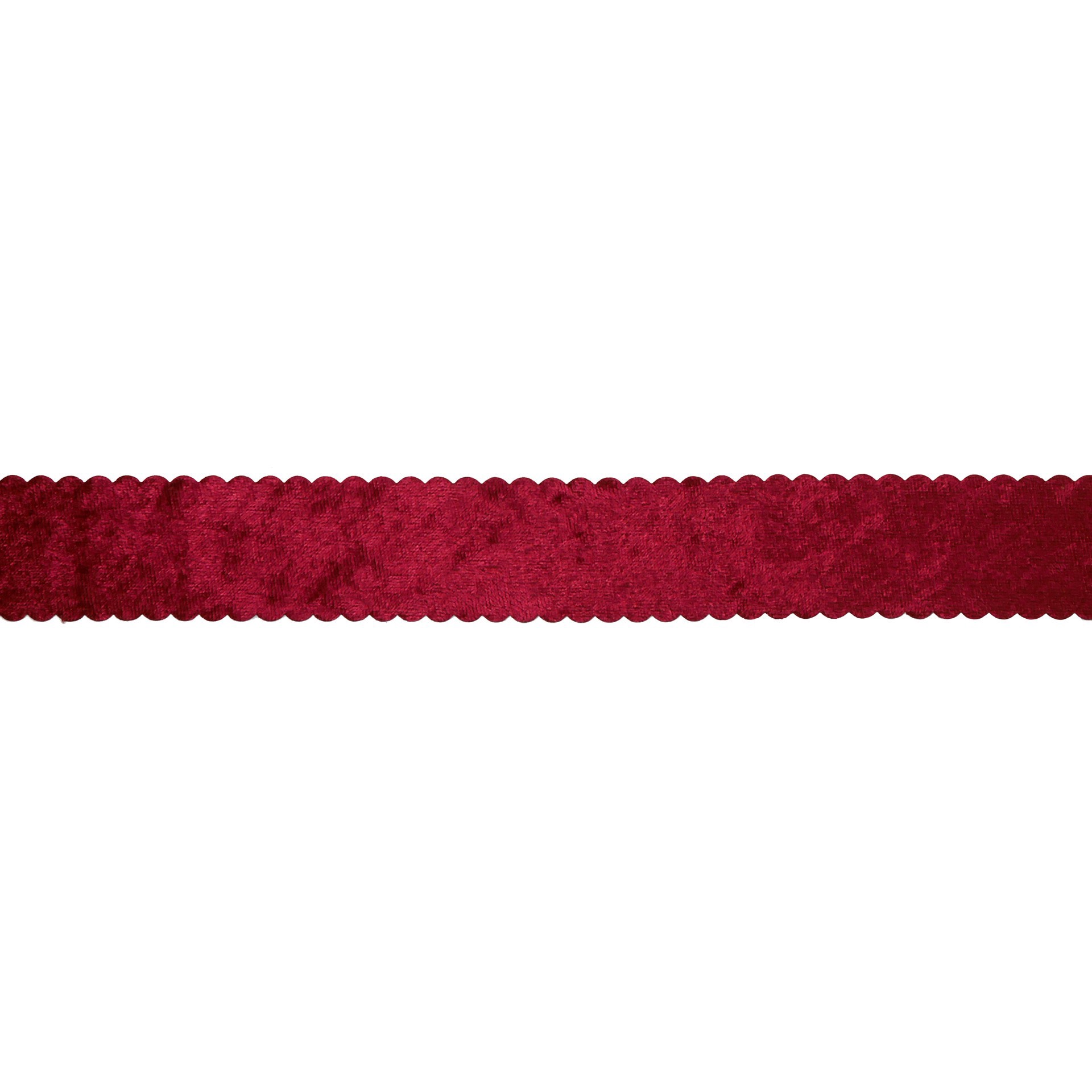 slide 3 of 3, 1.5" X 10yd. Burgundy Wavy Edge Velvet Ribbon By Celebrate It, 1.5 in x 10 yd