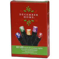 slide 5 of 5, December Home Battery Operated 8-Function LED Multi Lights, 50 ct