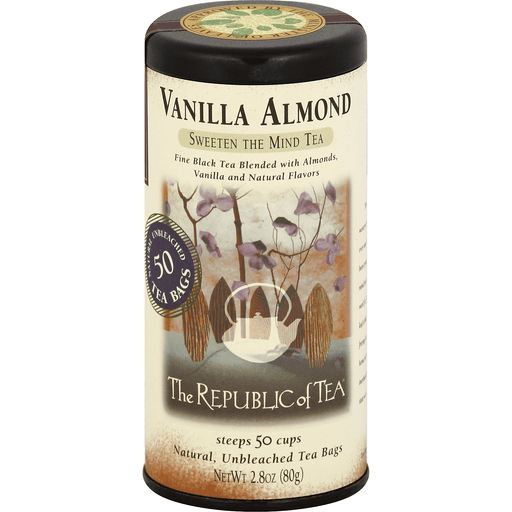 slide 2 of 3, The Republic of Tea Vanilla Almond Black Tea, 50 ct