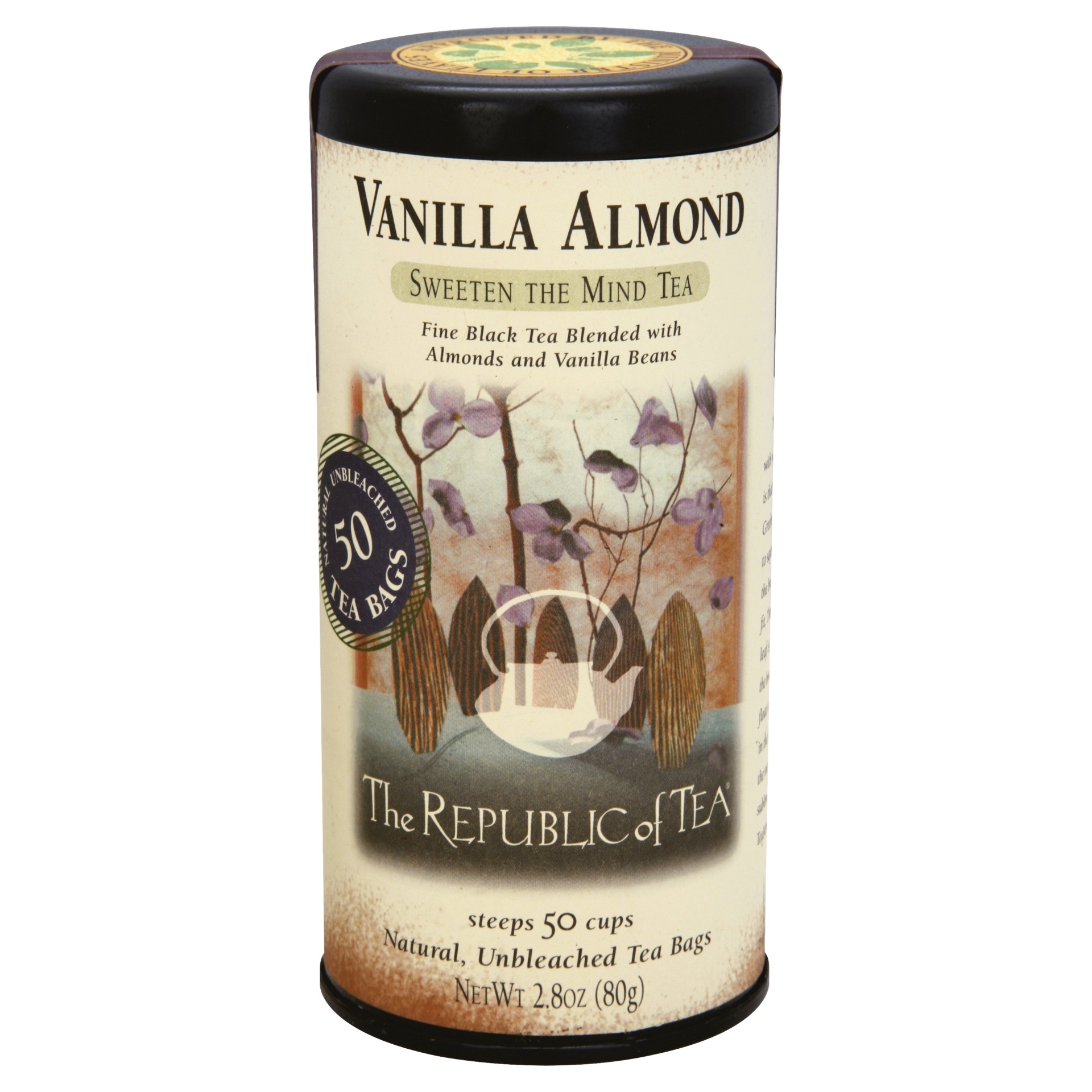 slide 1 of 3, The Republic of Tea Vanilla Almond Black Tea, 50 ct