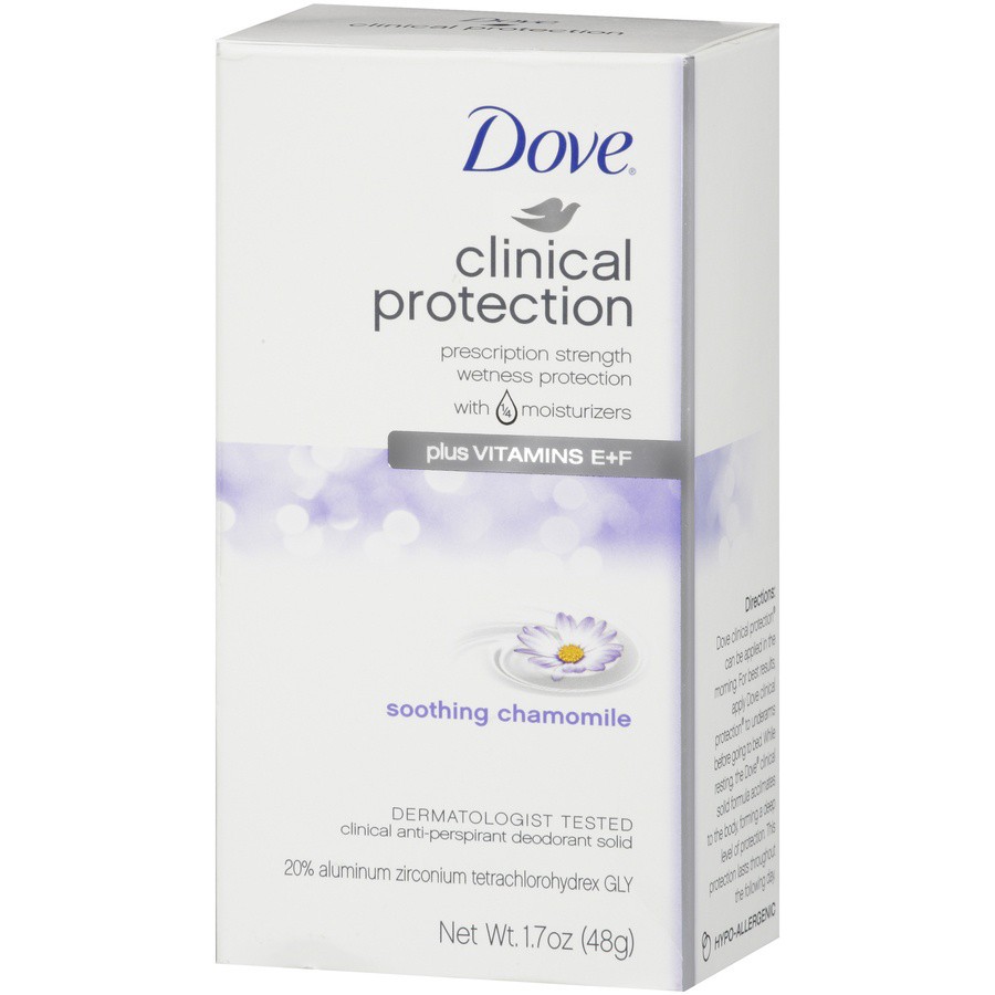 slide 3 of 3, Dove Clinical Protection Soothing Chamomile Antiperspirant Deodorant, 1.7 oz