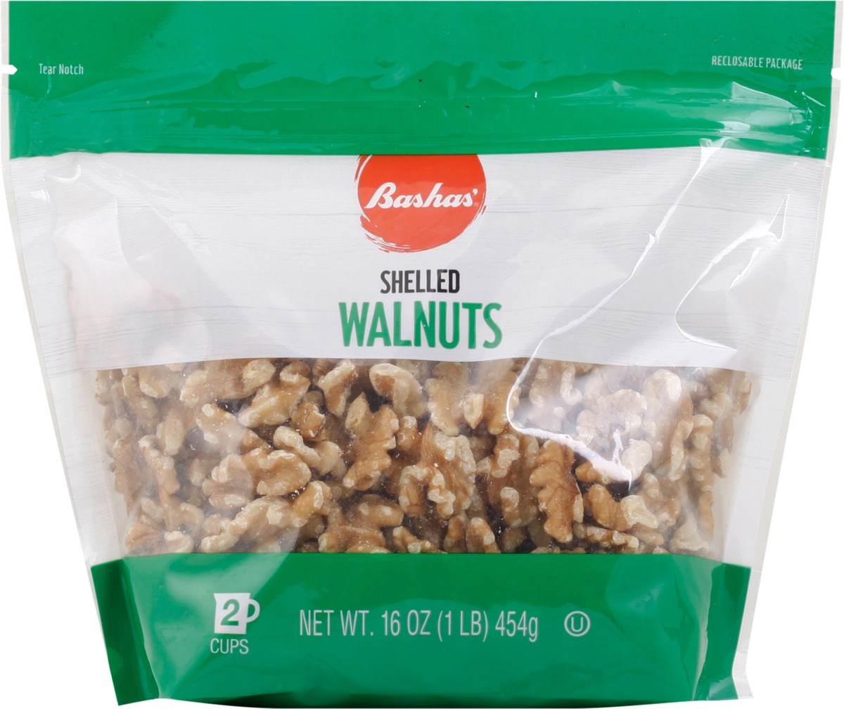 slide 13 of 13, Bashas Shelled Walnuts, 16 oz