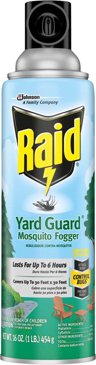 slide 1 of 1, Raid Yard Guard Mosquito Fogger, Mosquito Killer Spray, 900 Square Feet Treatment, 16 oz, 16 oz