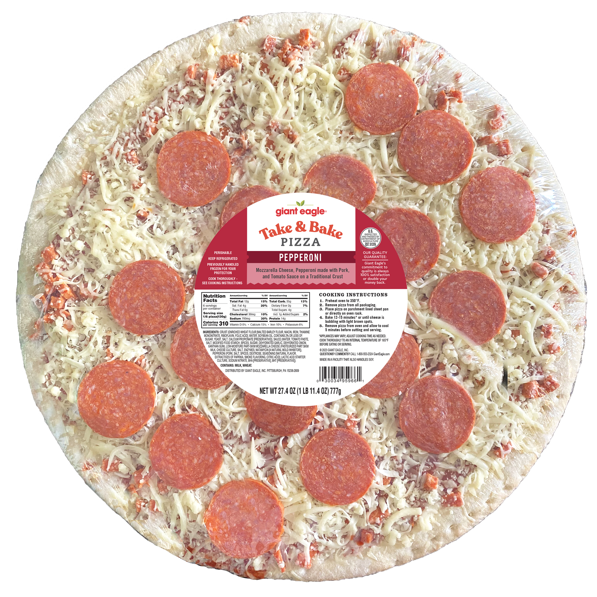 slide 1 of 1, Ge T&B Pepperoni Pizza, 20.6 ct