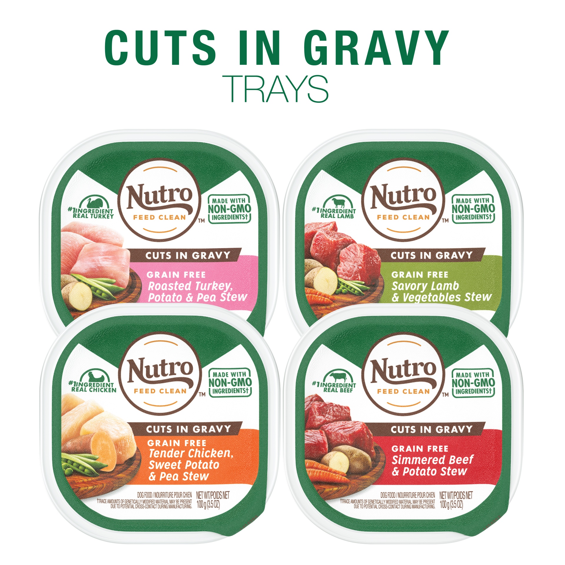 NUTRO Adult High Protein Natural Grain Free Wet Dog Food Cuts in Gravy