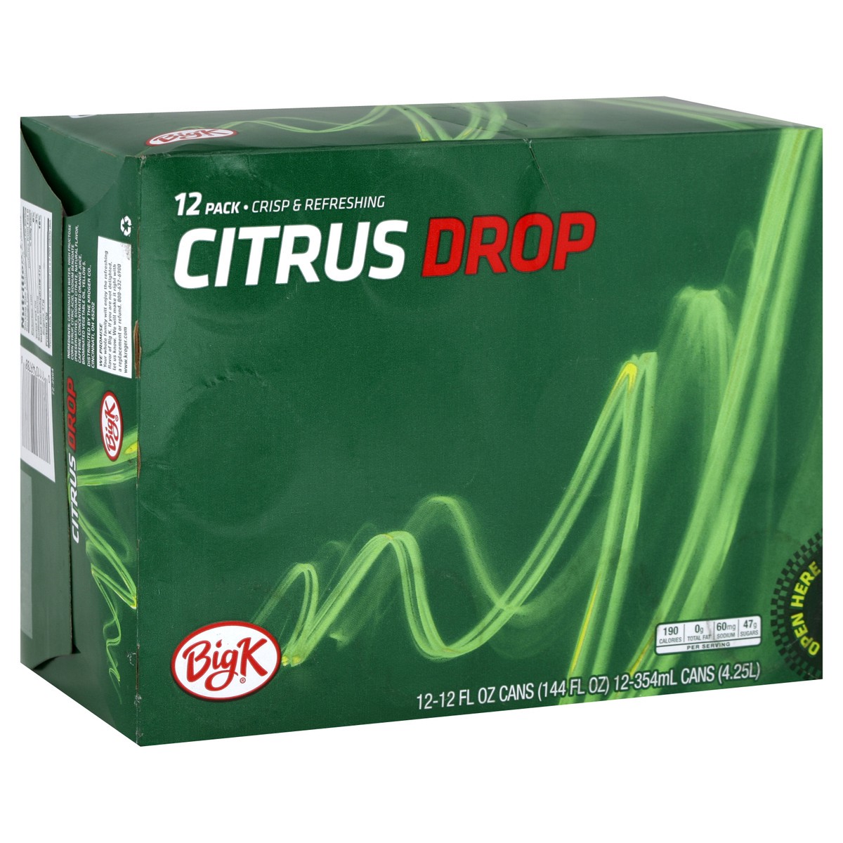 slide 7 of 7, Big K Citrus Drop Soda - 12 ct; 12 fl oz, 12 ct; 12 fl oz