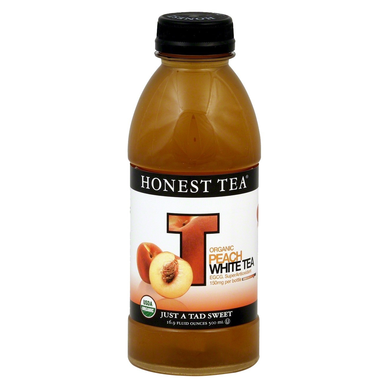 slide 1 of 1, Honest White Tea Peach - 1/2 liter, 1/2 liter