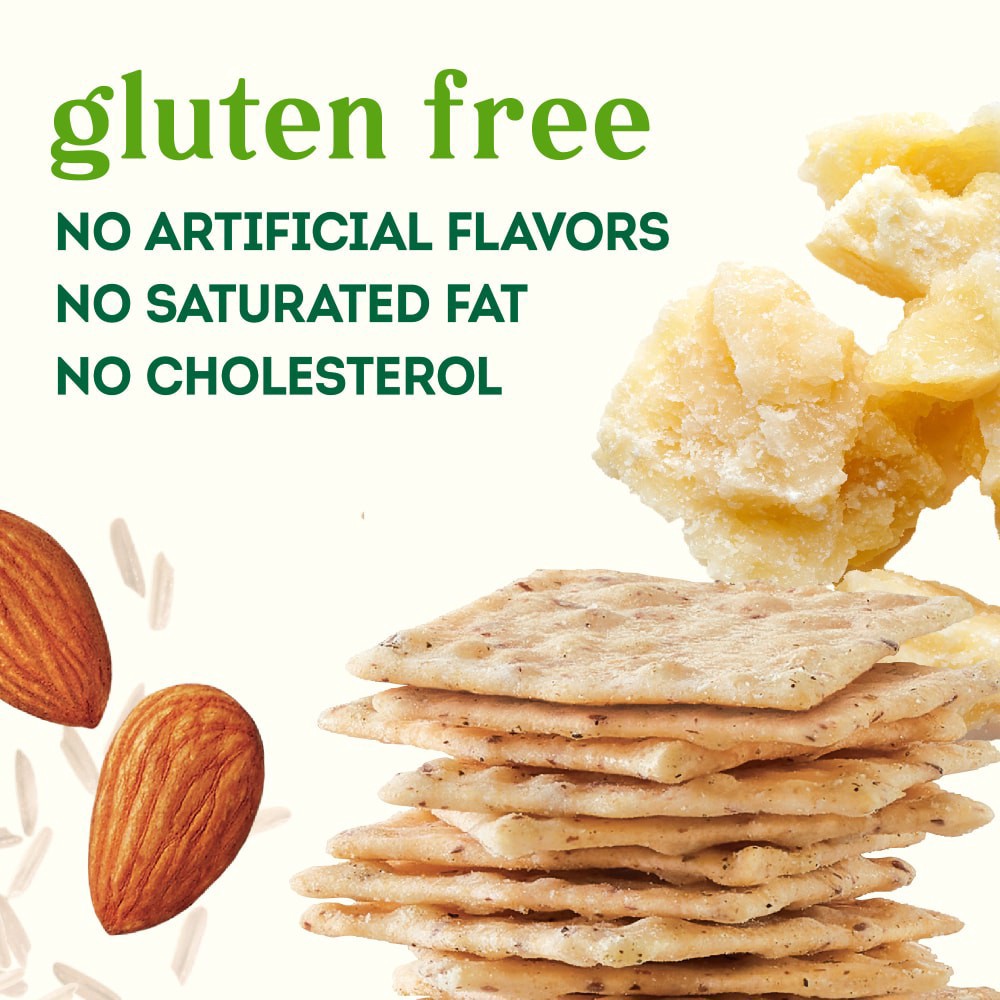 slide 5 of 5, Simple Truth Vegan Parmesan Rice & Almond Thin Crackers, 3.5 oz