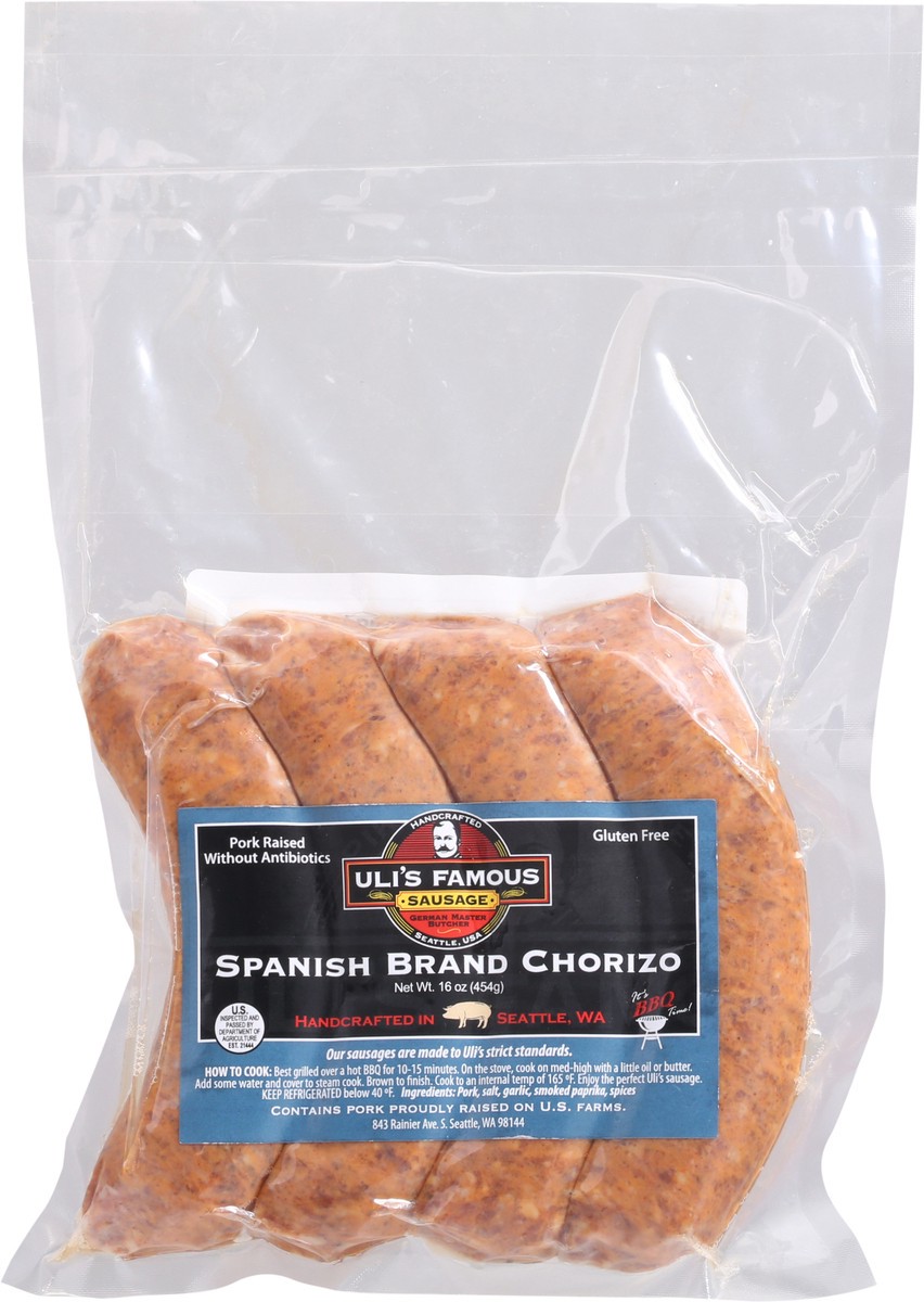 slide 1 of 12, Uli's Famous Sausage Spanish Brand Chorizo 16 oz, 16 oz
