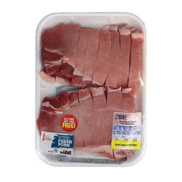 slide 1 of 1, Weis Quality Family Pack Boneless Country Style Ribs, per lb