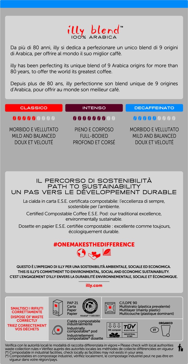 slide 2 of 10, illy Blend Decaffeinato Single Serve Espresso Pods Coffee - 18 ct, 18 ct